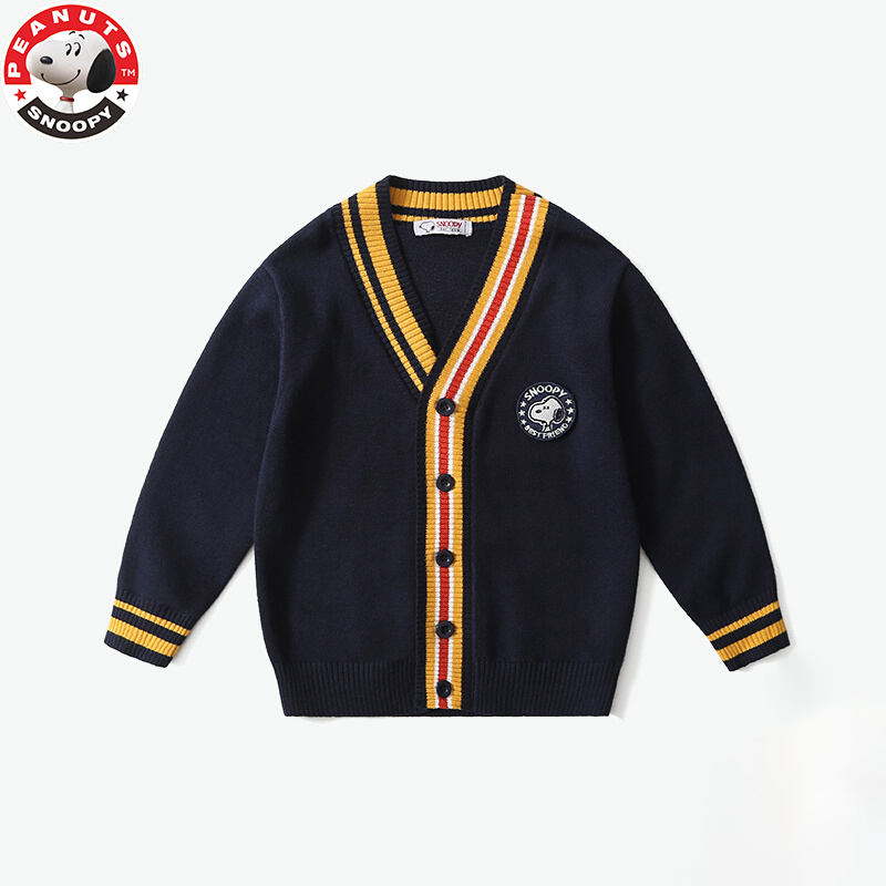 史努比(SNOOPY)童装毛衣外套男女中小童开衫毛衣秋装新款洋气外套上衣百搭HY21918