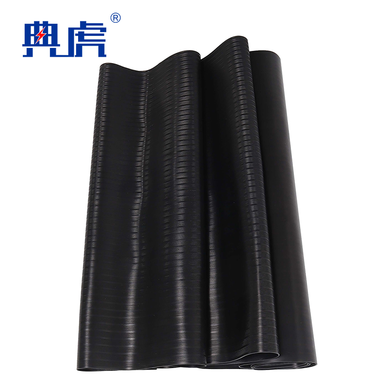 典虎 绝缘地垫 黑色条纹5mm*1m*5m 卷高清大图
