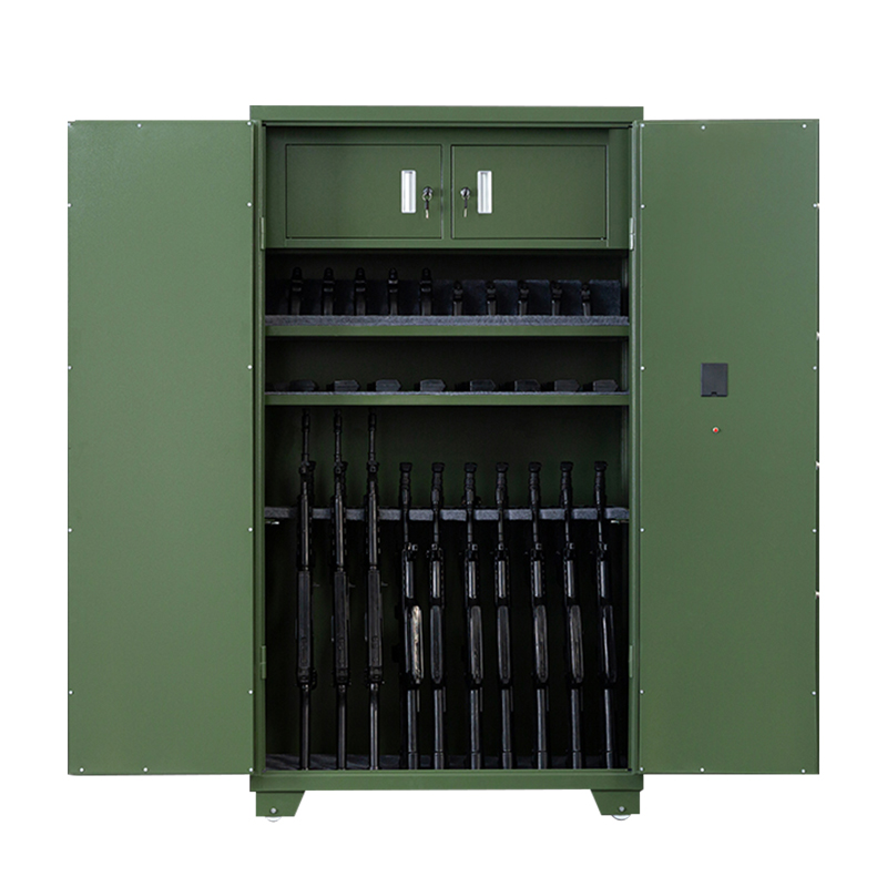 苏美特 枪柜加厚钢制柜保管柜带滚轮款军绿色定制款智能指纹款枪柜弹药柜专用柜 1500高 1800高高清大图