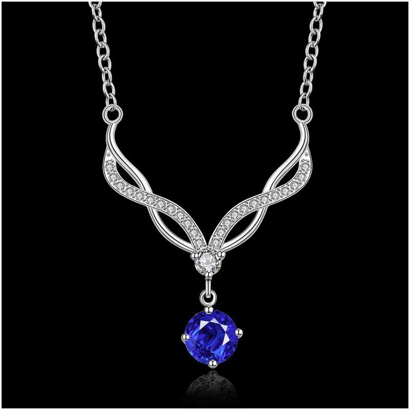 N534 Women Silver Necklace 镀925纯银女项链日韩版锁骨链潮人送女朋友七夕情人节礼物