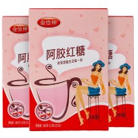 金怡神阿胶红糖姜茶阿胶红枣红糖姜茶古法熬制老红糖盒装180g*3