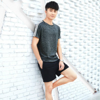 夏季户外速干衣裤套装T恤短裤跑步运动男情侣宽松休闲健身衣女款