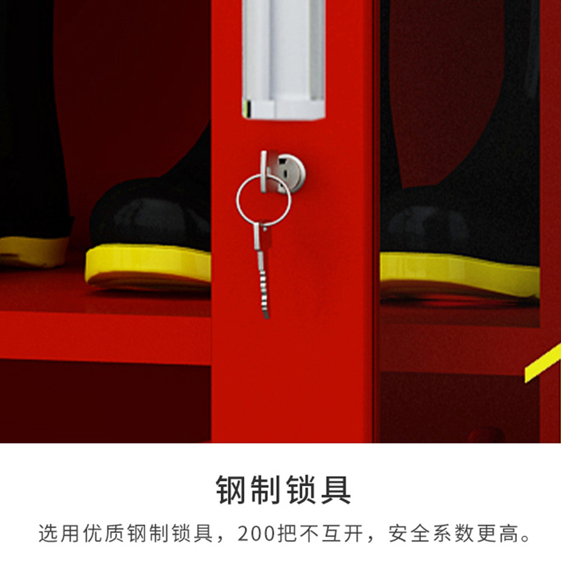 创世人消防柜器材工具柜展示柜灭火器柜消防站含器材1400*900*390mm高清大图