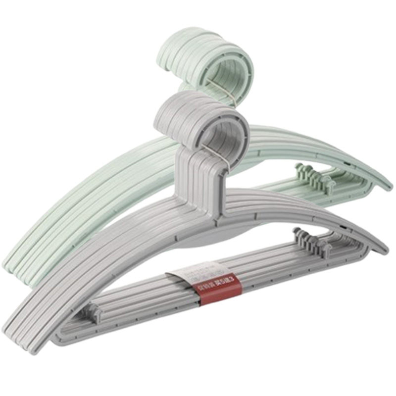 茶花衣架强韧防风弓形肩线挂衣无痕101002(颜色随机)