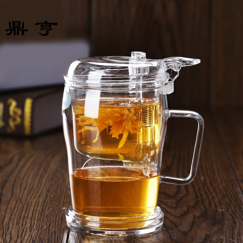 鼎亨台湾76飘逸杯泡茶杯耐热过滤玻璃茶具茶水分离沏茶杯办公室个