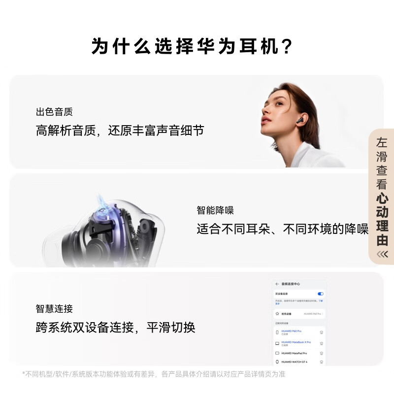 华为(HUAWEI) FreeBuds 6i 真无线蓝牙降噪耳机 旗舰级降噪深度 音乐游戏 幻夜黑高清大图