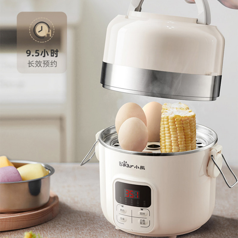 小熊电热饭盒暖白色DFH-B20J1-P05微电脑智控304不锈钢抑菌内胆高清大图