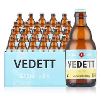 白熊(VEDETT) 比利时进口精酿啤酒 小麦啤酒 330ml*24瓶整箱装