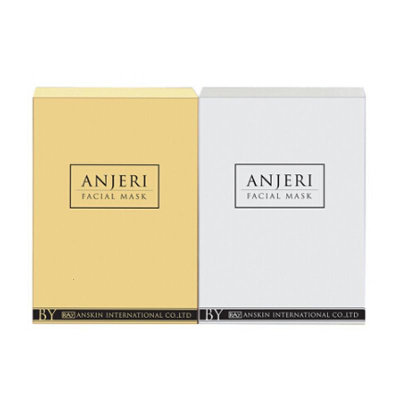 ANJERI 金色面膜10片/盒免税版 蜗牛蚕丝面膜补水保湿淡斑痘印收缩毛孔高清大图