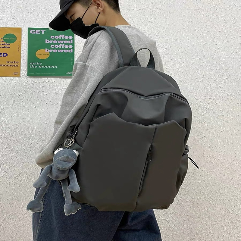 妖怪书包男大学生潮酷休闲简约大容量双肩包初中生高中生旅行背包