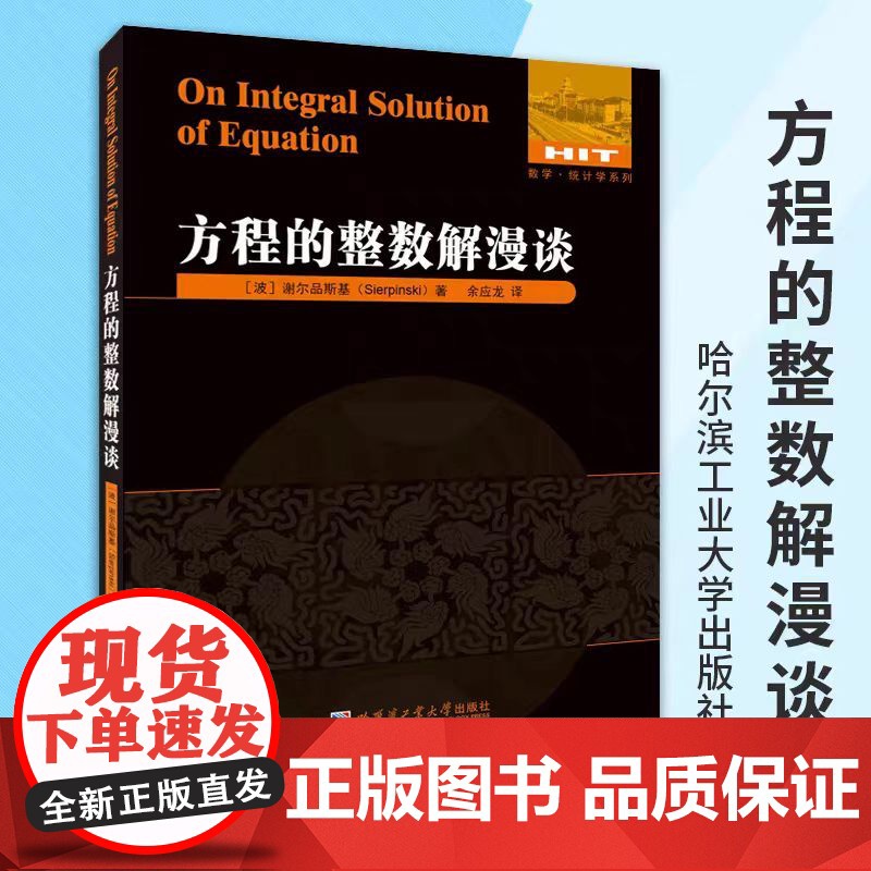 方程的整数解漫谈 数学统计学系列波谢尔品斯基著余应龙译数学理论中学教辅数学书籍数学思维数学教辅哈尔滨工业大学出版社高清大图
