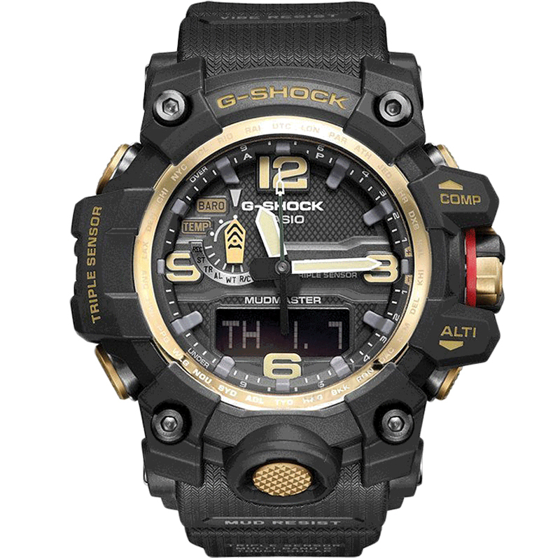 卡西欧(CASIO)手表 G-SHOCK系列 六局电波太阳能 200米防水 运动男士手表GWG-1000GB-1A