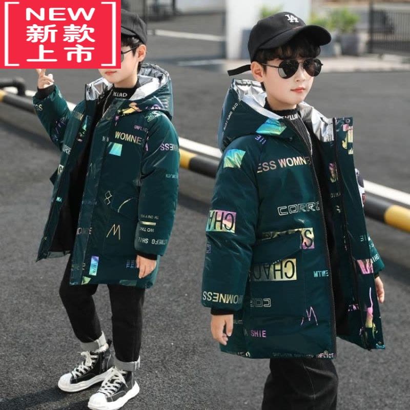 可莉允童装男童棉衣冬装2022新款儿童羽绒棉服袄中长款加厚中大童韩版潮图片