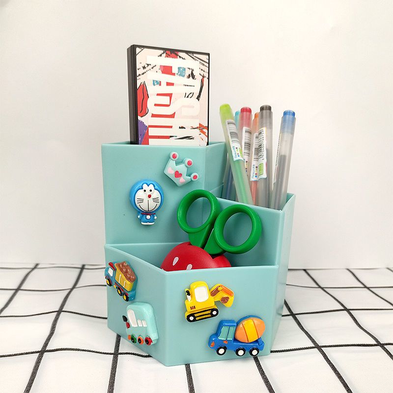 笔筒可爱少女心创意时尚ins风卡通学生文具收纳盒桌面多功能汽车组合