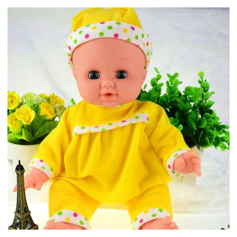 全身软胶仿真智能洋娃娃玩具可洗澡会喝奶会尿尿会眨眼会说话a001男黄