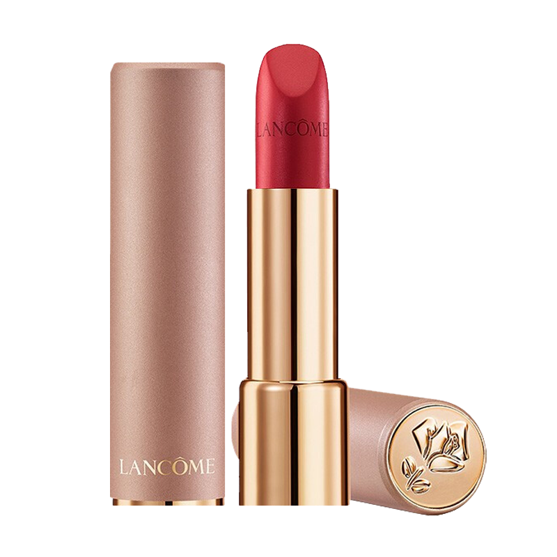 [送精美礼盒]兰蔻(lancome)全新菁纯柔雾哑光唇膏口红 粉金管525#娇艳