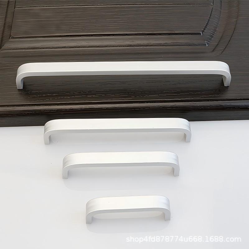 红缅鞋柜门把手现代简约实心空心太空铝合金拉手*1个高清大图