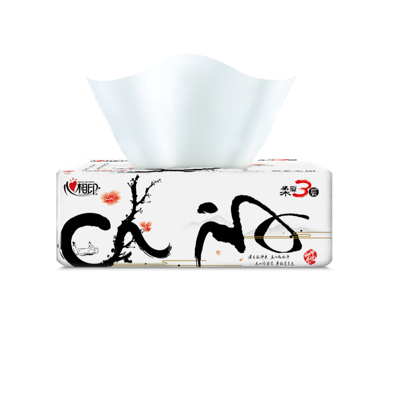 心相印抽纸 中国风系列 3层100抽/包 YB.4包装DT100中国风-1提