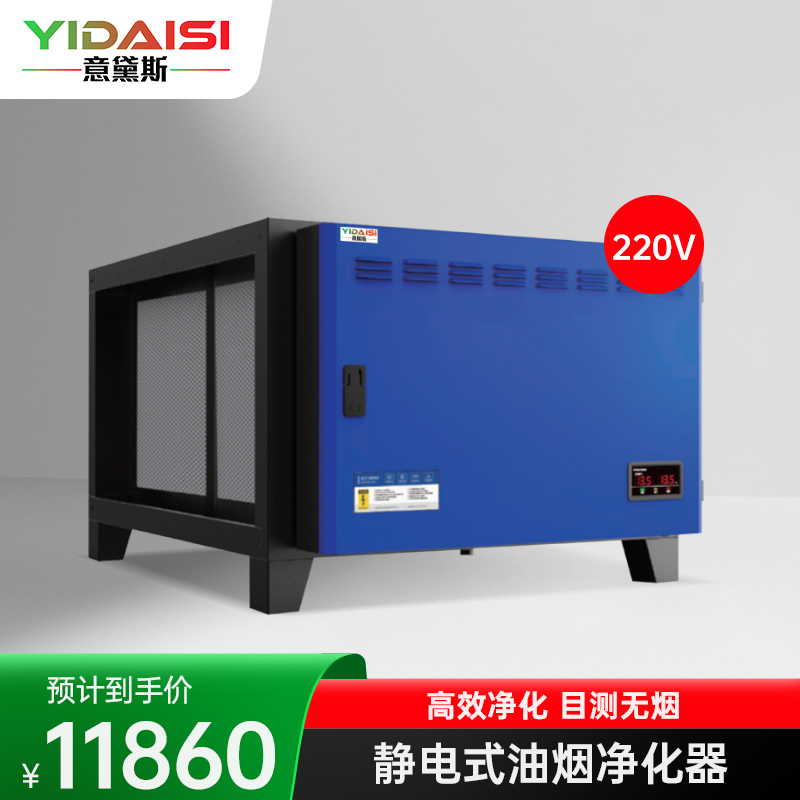 意黛斯 商用油烟净化一体机 商用不锈钢烟罩抽油烟机低空大吸力油烟净化器 油烟净化器10000风量YDS-LK100D