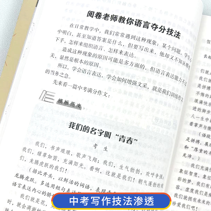 24新版:五年满分作文 初中通用 [正版]备考2024中考满分作文语文英语初中作文高分范文精选初中满分作文七八九年级全国
