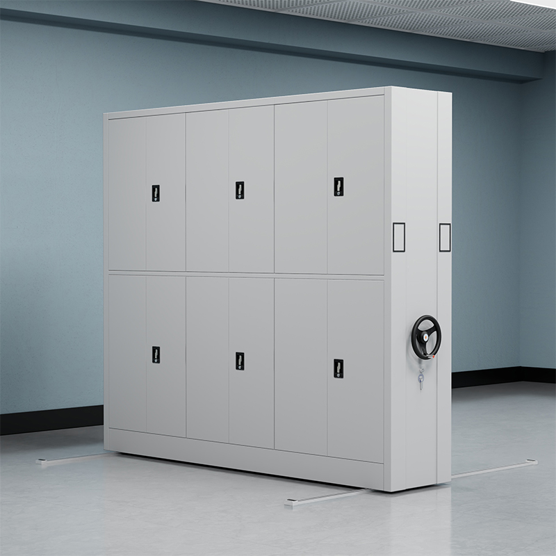 臻远 ZY-MJJA-03 手摇密集架移动档案柜钢制轨道密集柜 通双节 一列三组高清大图