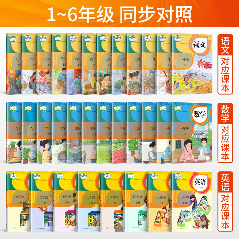 ★热卖3本 语文+数学+英语·(都是人教版) 三年级上册 [正版]2024春阳光同学课时优化作业一二年级三四五六年级上下