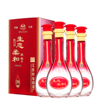 江苏全德(QUANDE)生态柔和国产浓香型42度白酒整箱装500ml*4瓶礼盒装礼婚宴宴会聚餐用酒