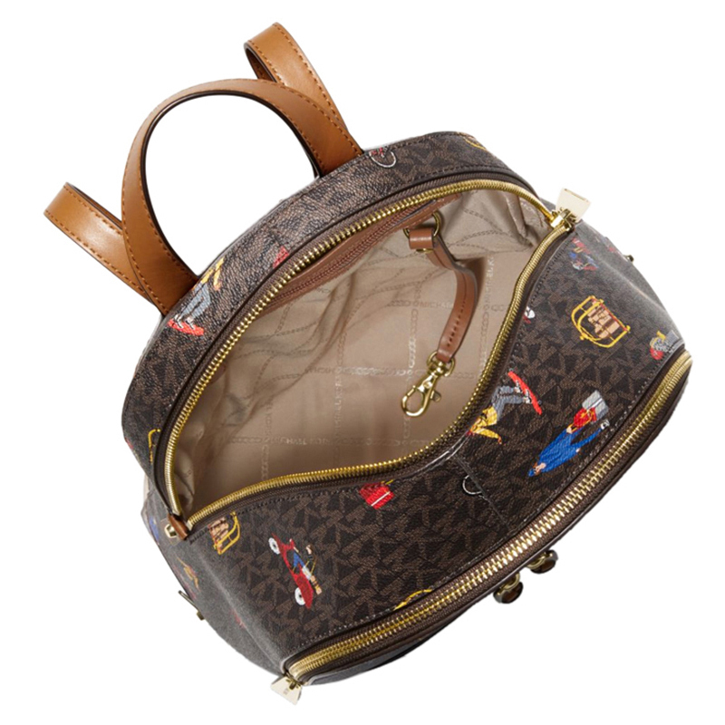 【直营】Michael Kors 迈克·科尔斯 棕色女士背包双肩包 30H9GEZB2O-BROWNMULTI