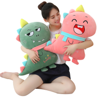 鸱吻恐龙毛绒玩具ins网红抱枕可爱布娃娃睡觉女孩生日礼物送闺蜜女友(40cm 绿色 手捂款)