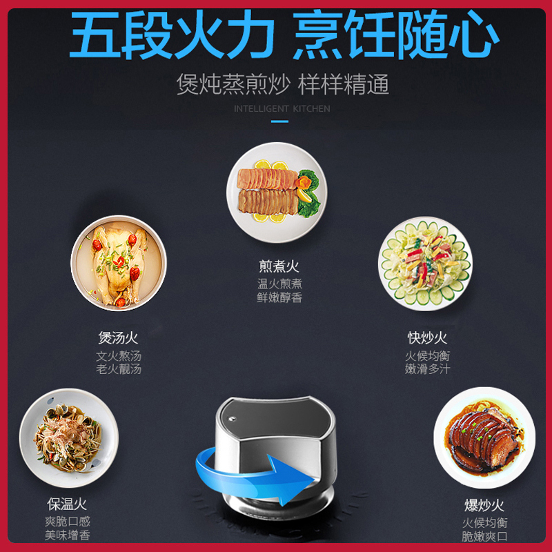 万家乐 不锈钢高效烈火 燃气灶煤气灶灶台嵌两用灶具 蓝芯烈火 五段精控大火力4.0kw液化气JZY-IQL83