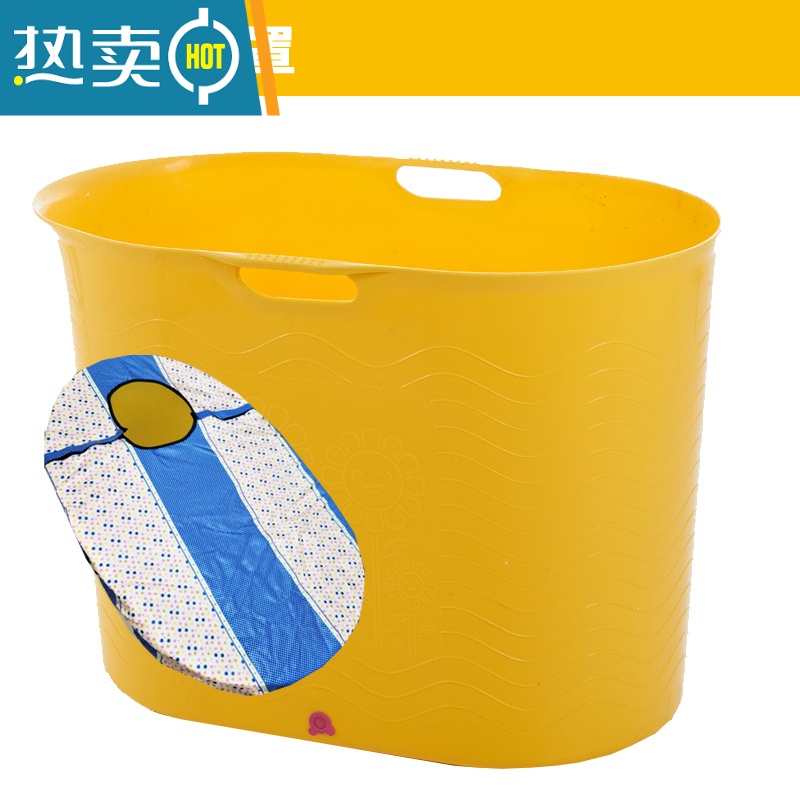 敬平大人折叠洗澡盆浴盆成人泡澡桶家用加厚简易汗蒸全身洗澡桶沐浴两 黄色+浴罩