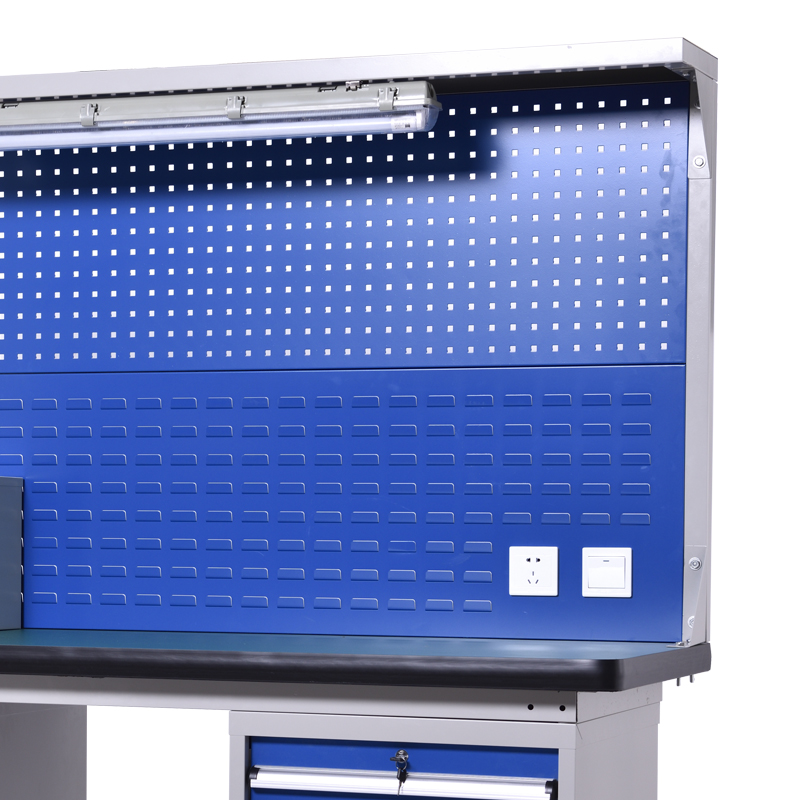 鑫虎威 重型钳工工作台工厂车间流水线操作台实验室试验台2.1米维修工具台双挂板高清大图