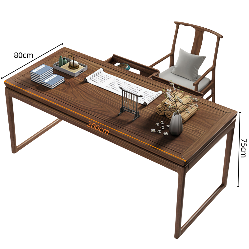 豫龙都实木办公桌 2m+椅套高清大图