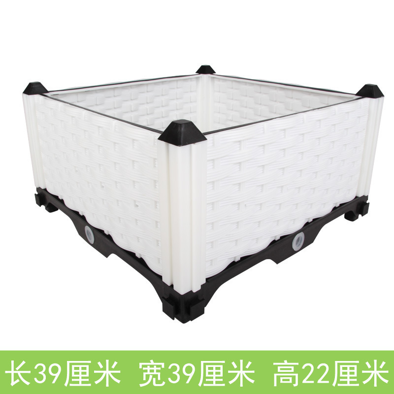 美帮汇加厚种菜盆阳台楼顶种花箱塑料花盆特大种植箱花新料种菜箱子高清大图