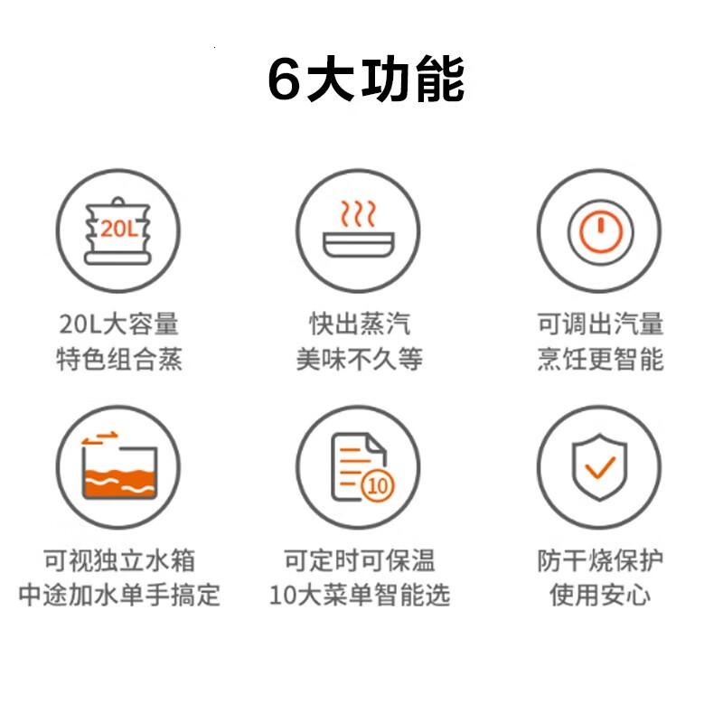 九阳(Joyoung)电蒸锅家用大容量电热锅900W速热多功能锅预约保温一键简易操作 DZ180HG-GZ528防干烧高清大图