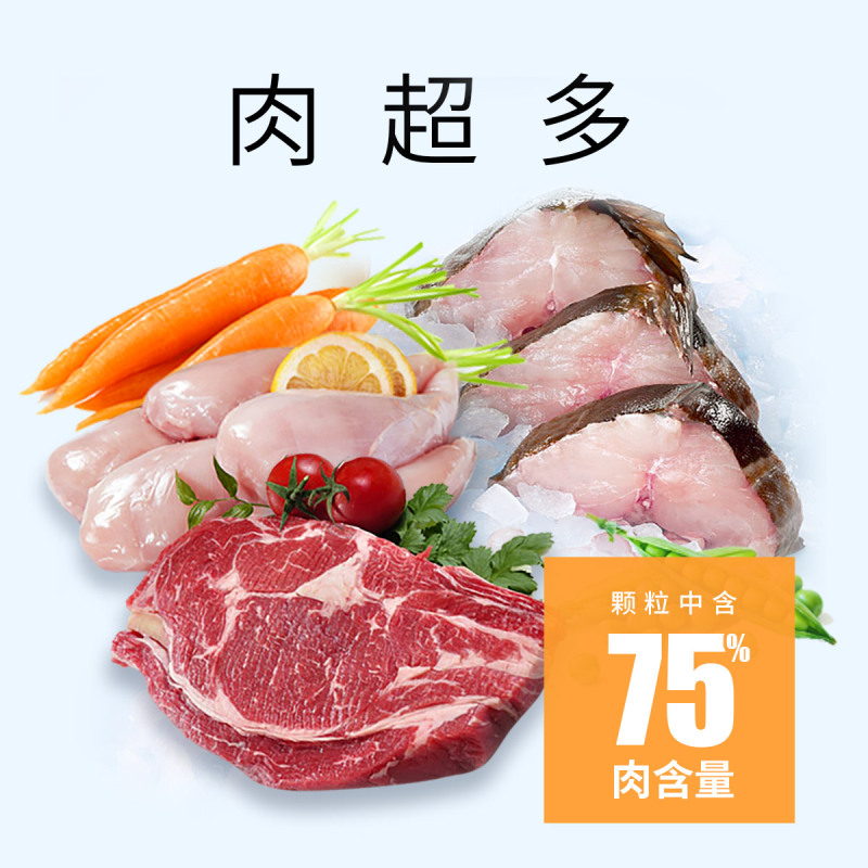 醇粹狗粮黑标中小型犬粮1.5kg 75肉无谷双拼冻干狗粮纯粹泰迪比熊