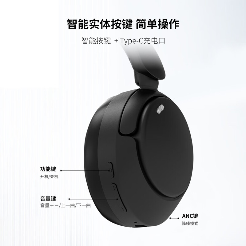 塞尔兰斯 头戴式降噪蓝牙耳机S5黑色高清大图
