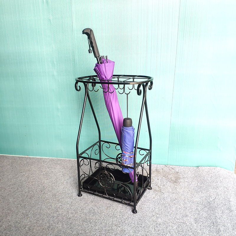 家柏饰corated雨伞架酒店大堂家用铁艺伞筒雨伞桶收纳桶落地式放折叠