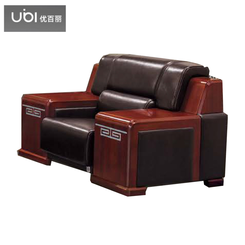 优百丽 F-6821 办公室沙发 办公家具 会客接待 现代简约家具 颜色尺寸可定制 单人位（牛皮）