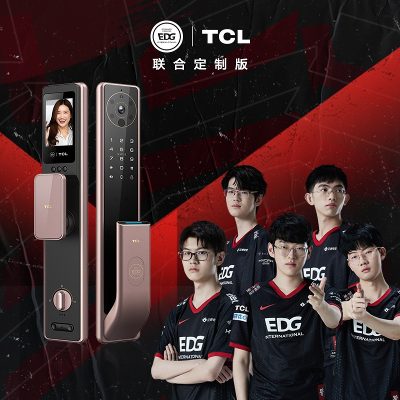 TCL指纹锁X7M智能锁猫眼可视防盗门智能门锁密码锁家用防盗电子锁支持NFC开门可视频通话X7M