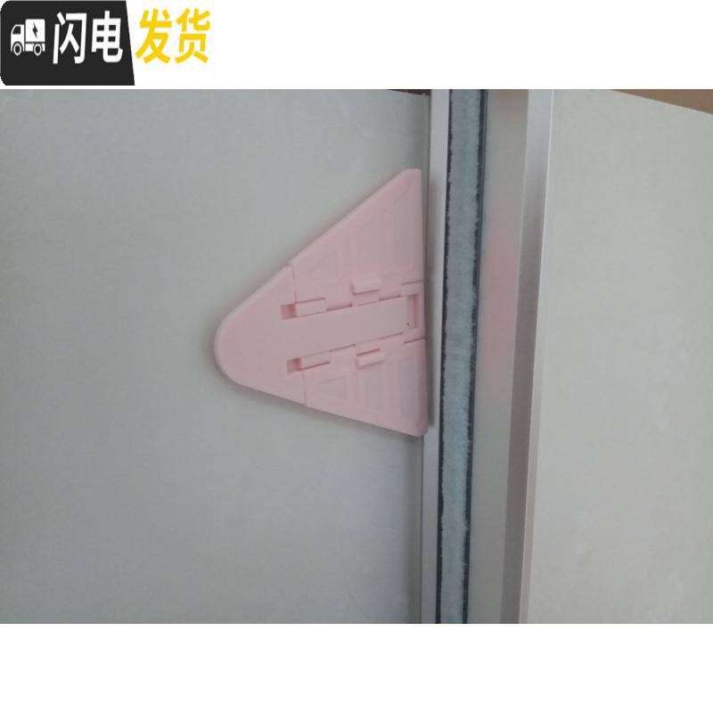 三维工匠衣柜推拉锁玻璃推拉锁免打孔卫生间淋浴房移锁窗户儿童安全 蓝色8只+免钉胶2支房门安全扣高清大图