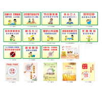 丛林狐 企业文化宣传标语食堂餐厅标示贴标识牌LHP PP覆膜防水贴纸 30*20cm LHP23 文明餐桌