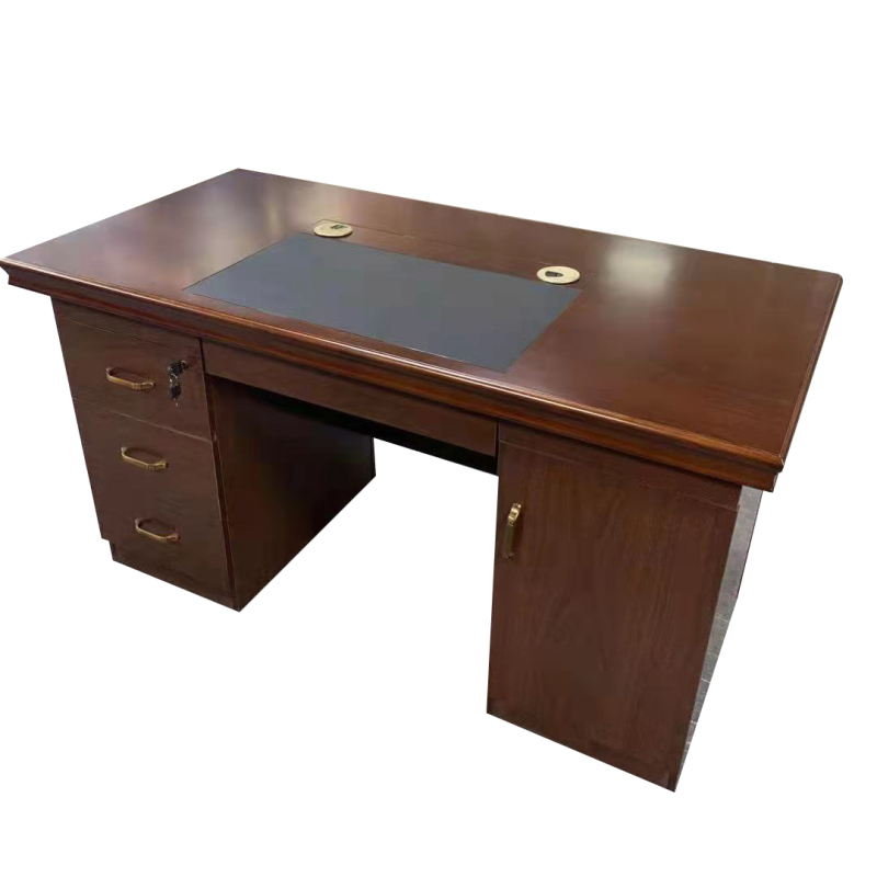 震天下办公桌简约带键盘抽屉中纤板实木贴皮1400700750