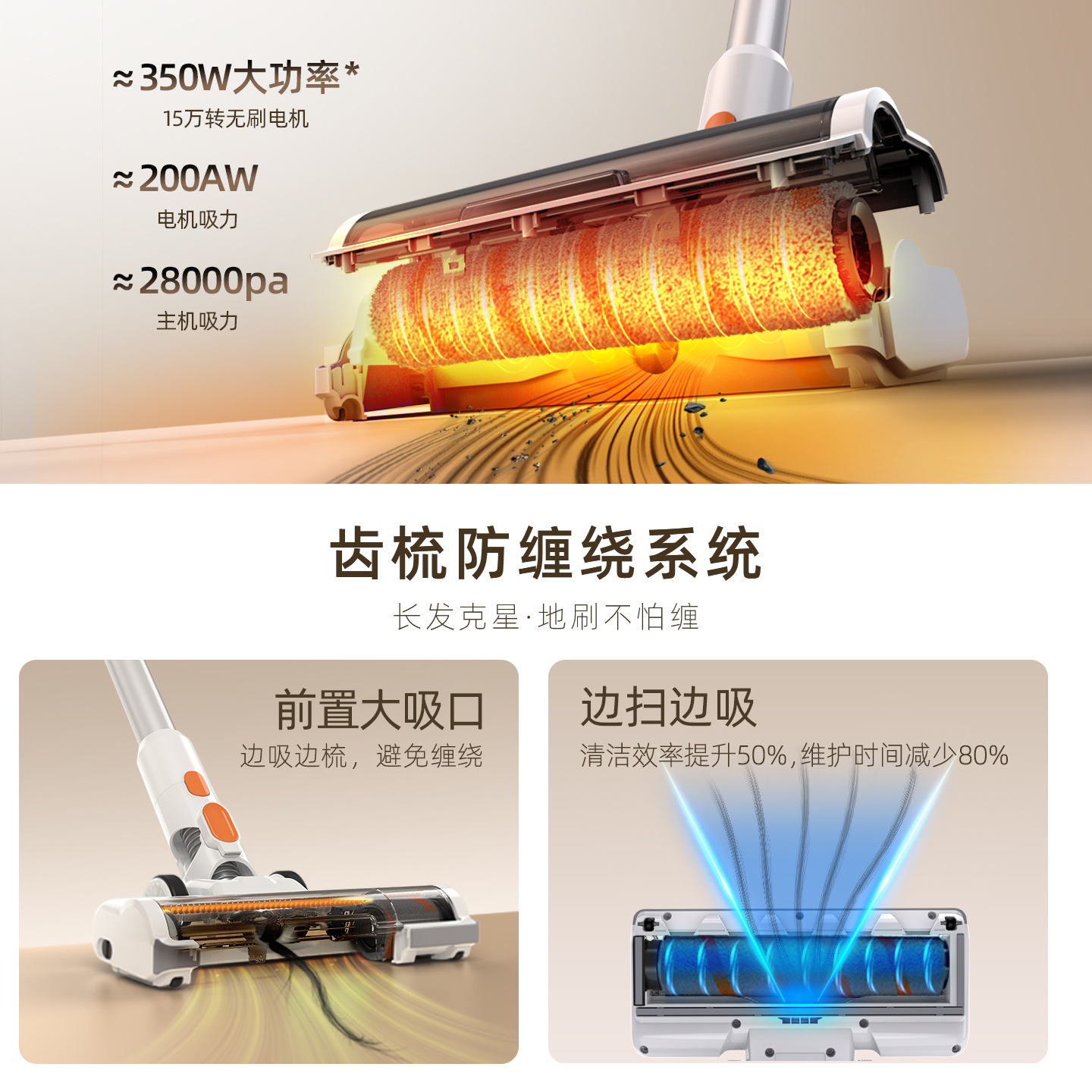 小狗吸尘器家用宠物猫毛大吸力无线小型地毯除螨手持一体吸尘机P2高清大图