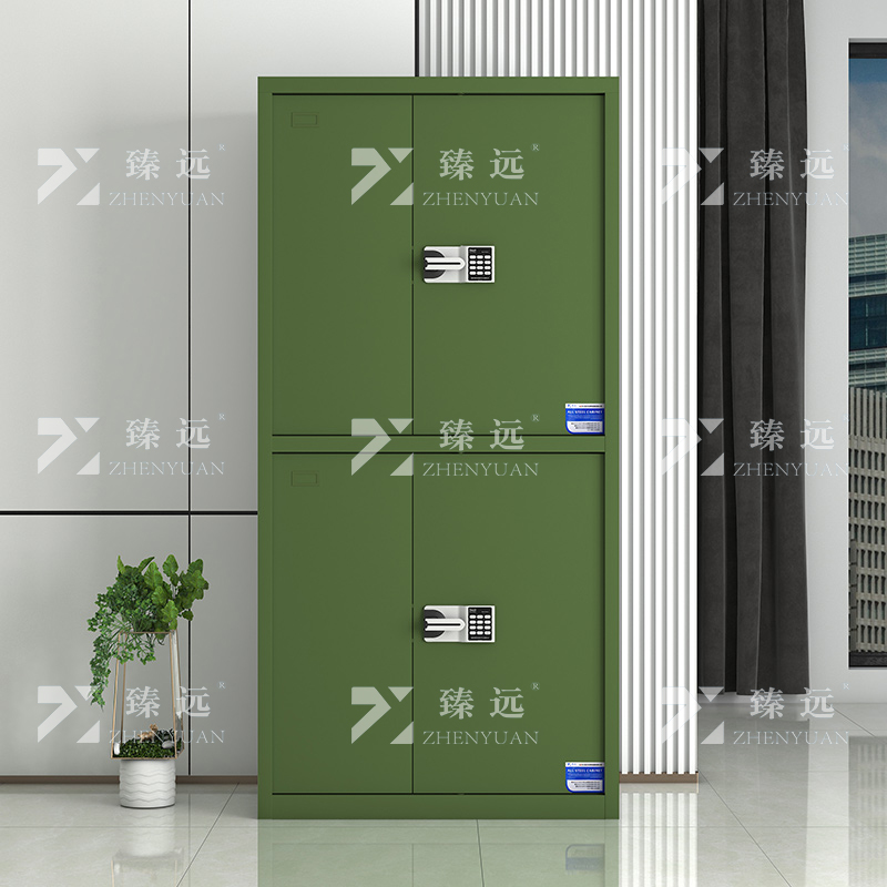 臻远 ZYJJ-80078 保密柜 绿色通双节智能密码锁 长900*宽420*高1850 单位:1台高清大图
