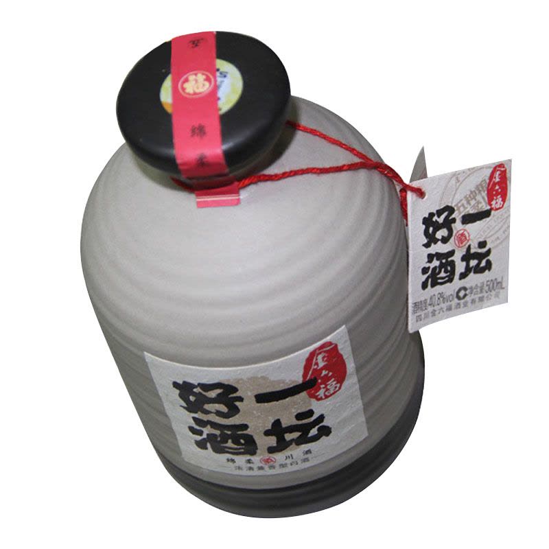 金六福一坛好酒40.8度500ml 瓶装浓清兼香型白酒【价格图片品牌报价