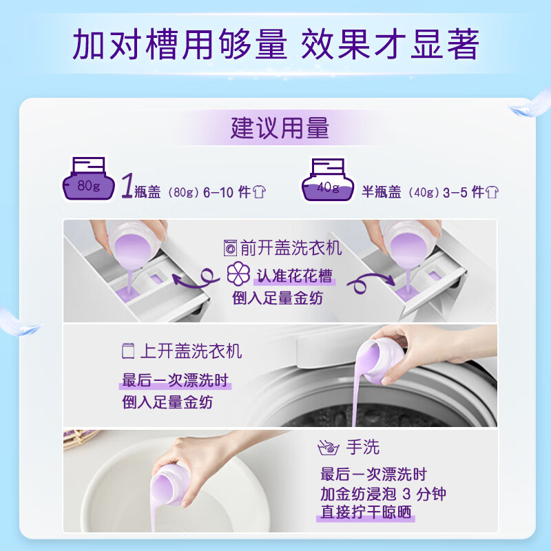 金纺衣物调香香氛柔顺护理剂持久留香除味防静电清新柔顺小苍兰5.2斤