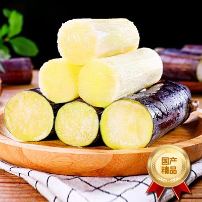 带刀【熊猫鸟】新鲜广西黑皮甘蔗 净重5斤装 当季新鲜水果 口感清甜