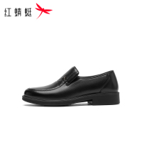 红蜻蜓男鞋秋冬新款一脚蹬商务休闲薄绒皮鞋男简约软底舒适爸爸鞋