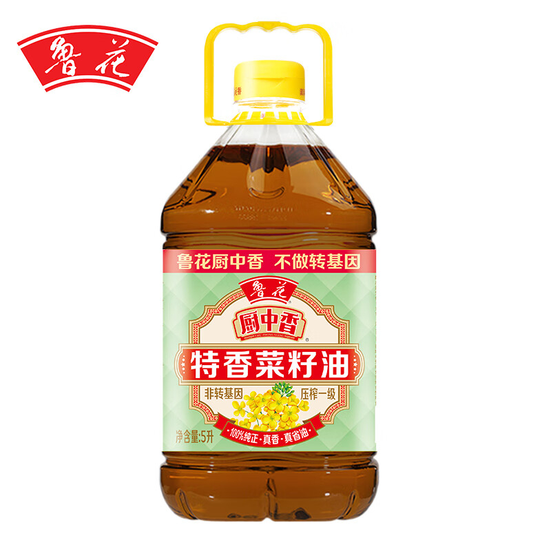 鲁花 厨中香 特香菜籽油-5L高清大图